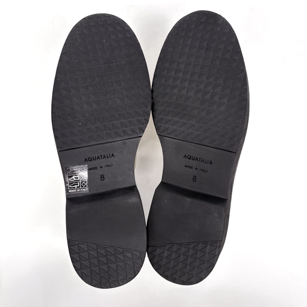 AQUATALIA | Michelina Leather Penny Loafer Mules in Cream | Sz 8 - Picture 11 of 12